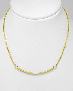 Dinero Curved Bar Necklace